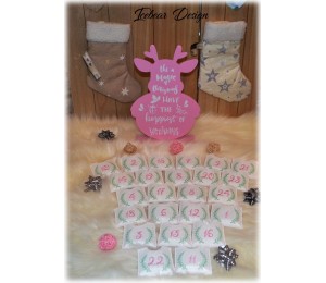 Stickserie - Adventskalender Mini Hüllen 1-24 Zahlen